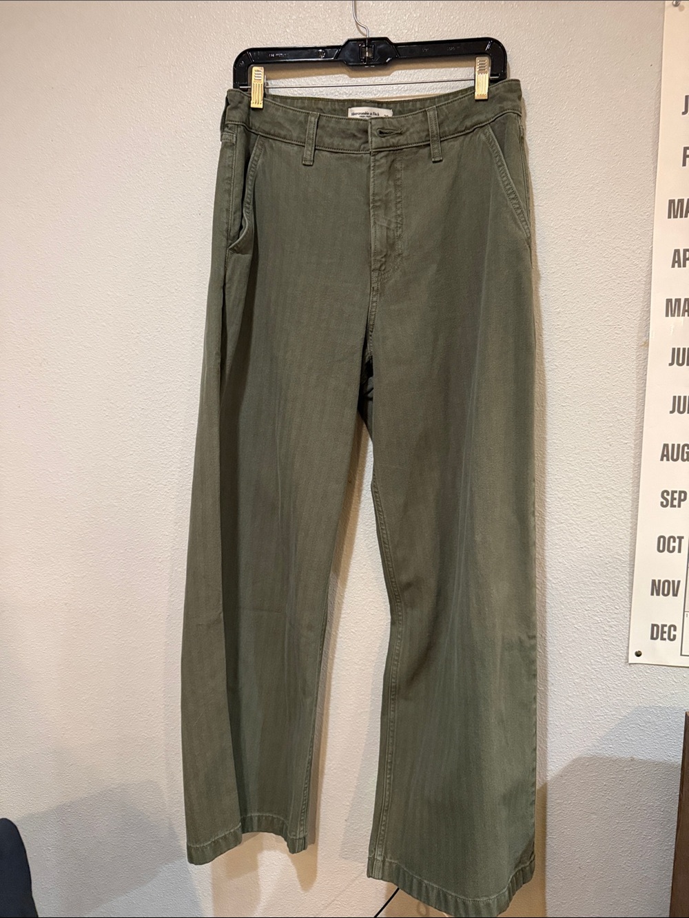 A&F high rise wide leg pants